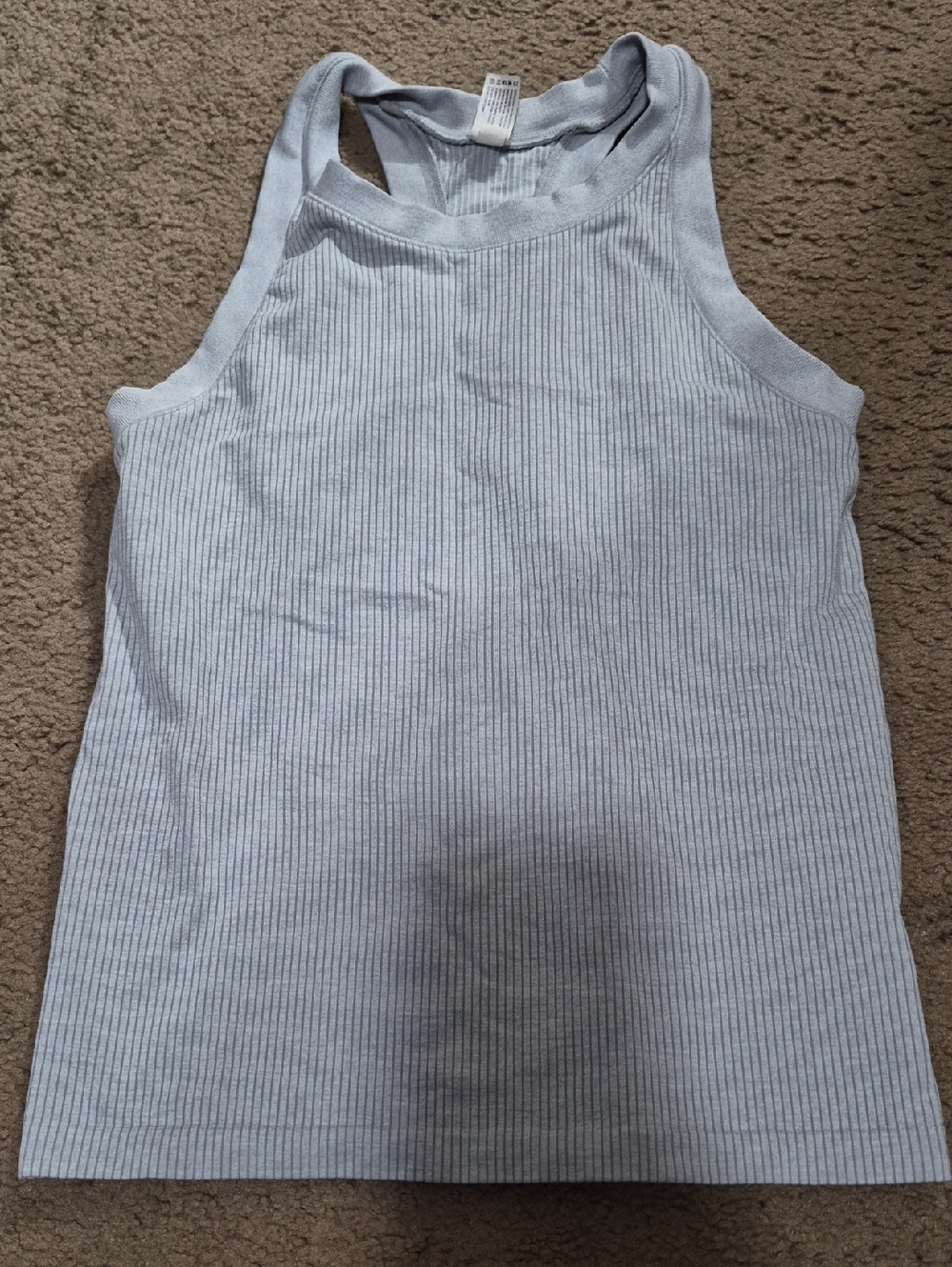 90 Degree By Reflex Light Gray Ribbed Tank